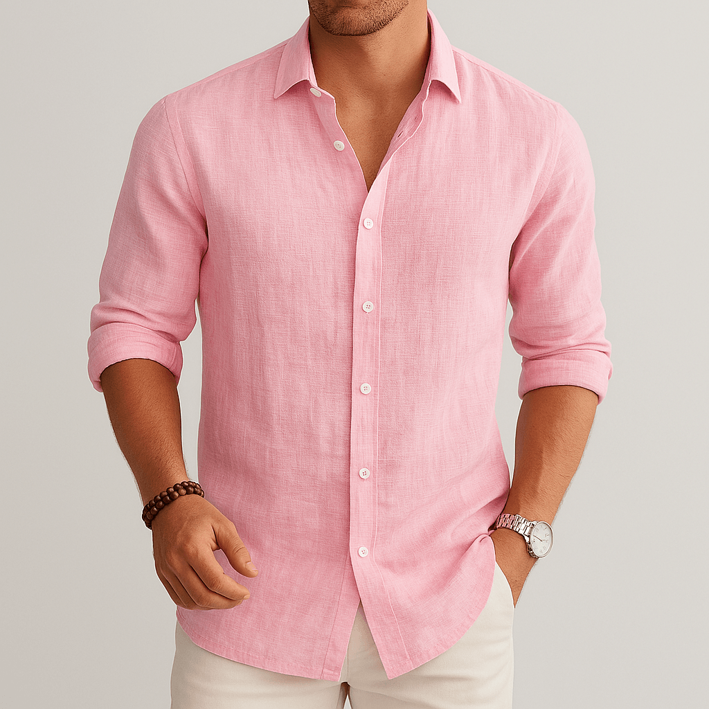 Camisa de Lino Blanca Hombre - Montserrat